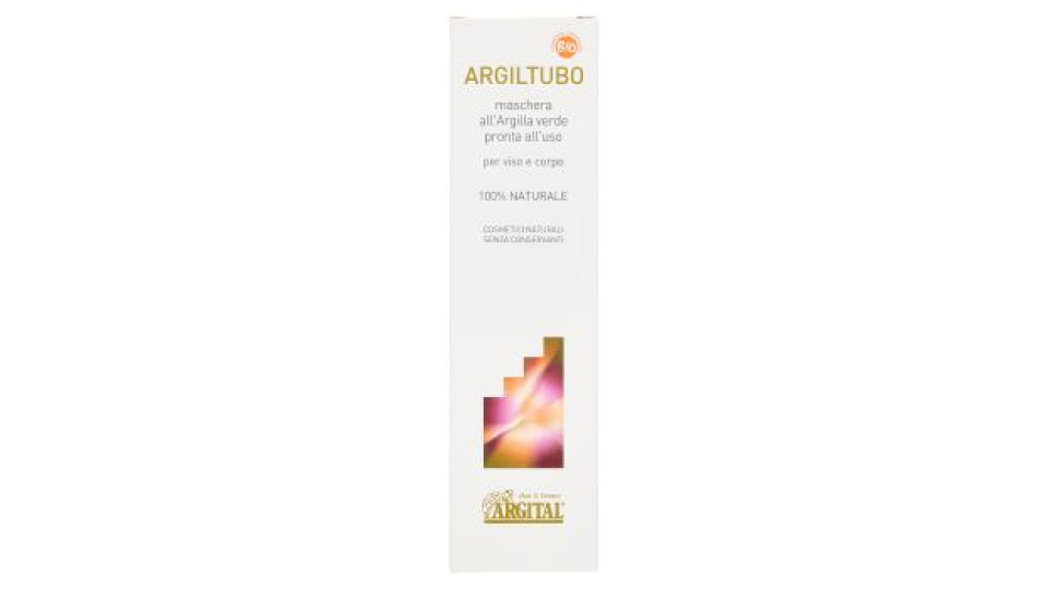 Argital Argiltubo maschera all'Argilla verde pronta all'uso per viso e corpo 100% Naturale 250 ml
