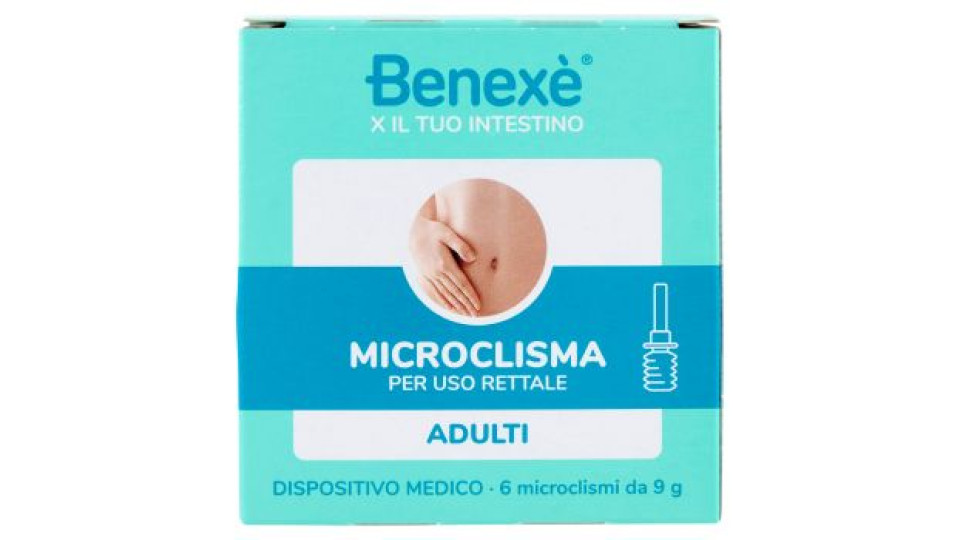 Benexè X il Tuo Intestino Microclisma per Uso Rettale Adulti 6 x 9 g