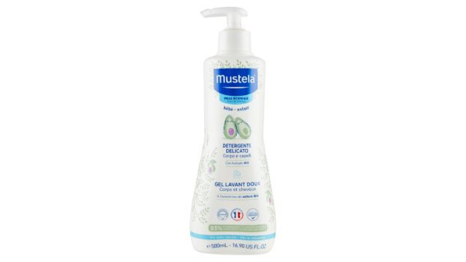 Mustela, bébé detergente delicato corpo e capelli pelle normale