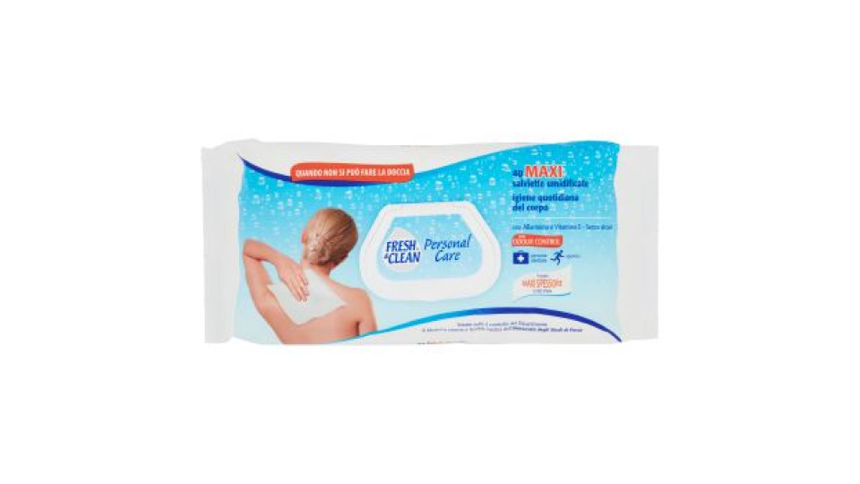 Personal Care Maxi Salviettine Umidificate per L'Igiene del Corpo 40 Pz