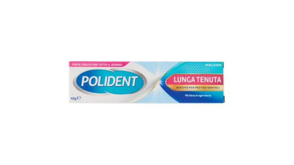 Polident lunga tenuta adesivo per protesi dentiera giornaliera ad alto comfort fino a 12 ore 40g