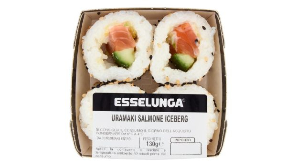 Esselunga Sushi Uramaki salmone con iceberg