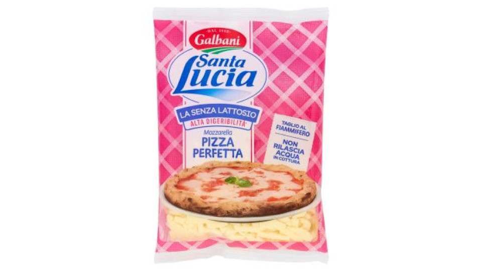 Galbani Santa Lucia la Senza Lattosio Mozzarella Pizza Perfetta 150 g