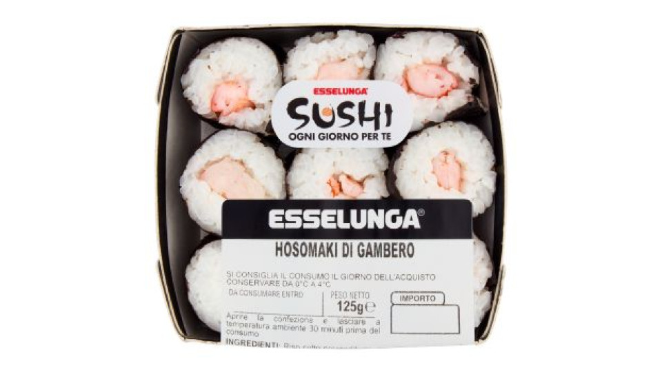 Esselunga Hosomaki Gambero riso bollito e gambero