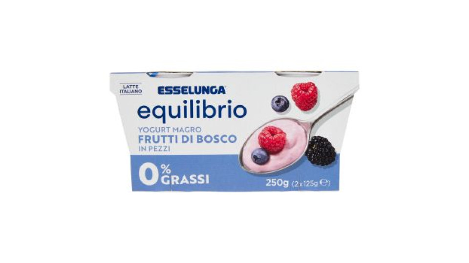 Esselunga Equilibrio, Yogurt magro 0% di grassi frutti di bosco in pezzi