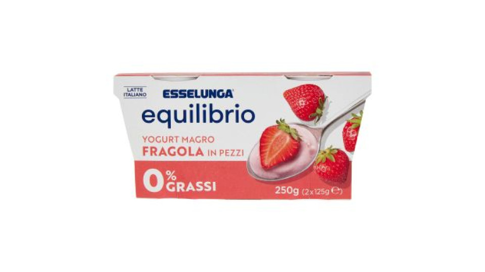 Esselunga, yogurt magro 0,1% di grassi con fragola in pezzi