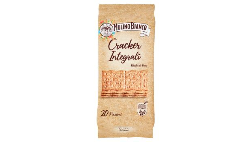 Mulino Bianco Cracker Integrali con Farina Sostenibile Ricchi di Fibre 500g
