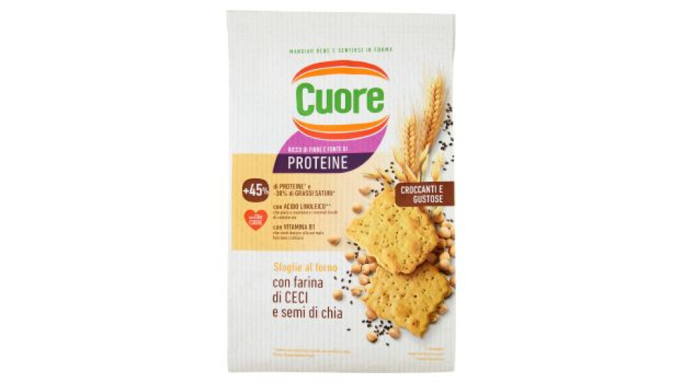 Cuore Sfoglie al forno con farina di Ceci e semi di chia 170 g