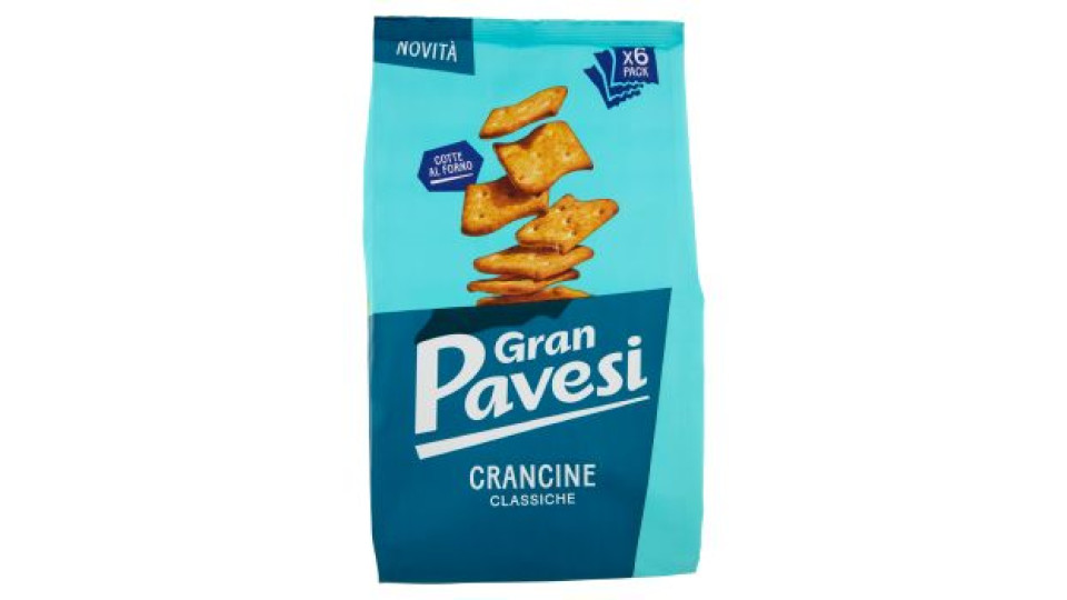 Gran Pavesi Crancine Classiche Snack Cotte al Forno 6 Pacchetti 180g