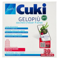 Cuki Congela Gelopiù sacchetti freezer 7 strati Formato Grandissimo 35 x 50 cm 10 pz