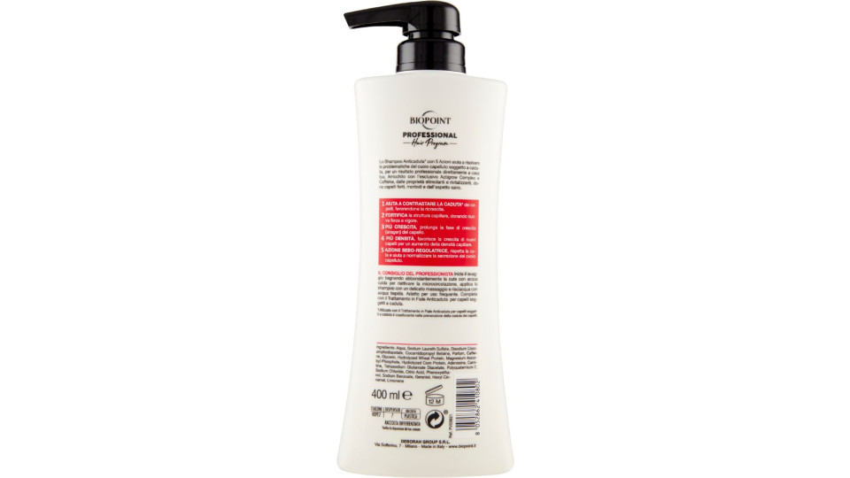 Biopoint Professional Hair Program Shampoo Anticaduta* 400 ml