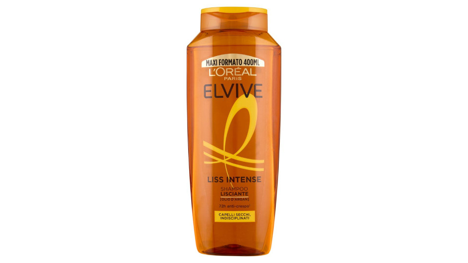 Elvive Liss Intense Shampoo Lisciante, per Capelli Secchi, Indisciplinati, 300 ml