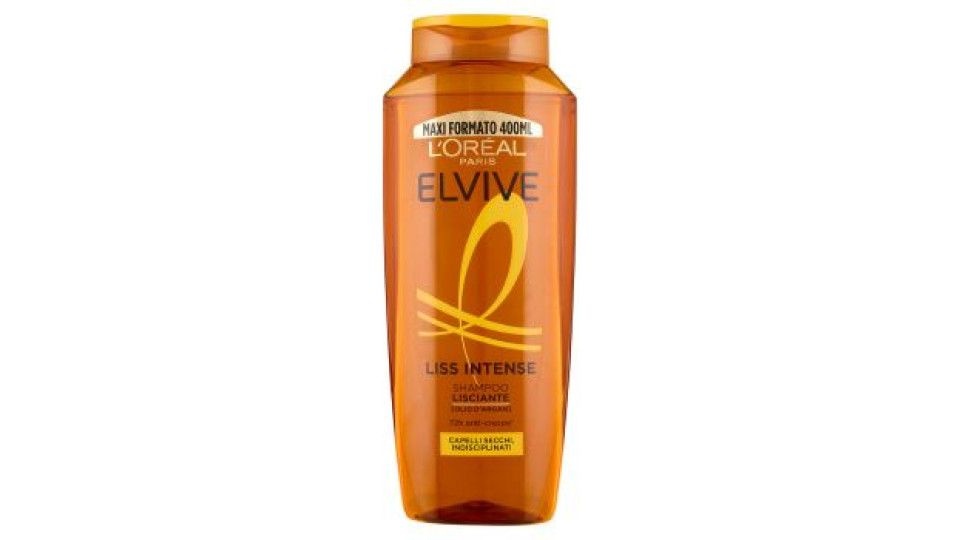 Elvive Liss Intense Shampoo Lisciante, per Capelli Secchi, Indisciplinati, 300 ml