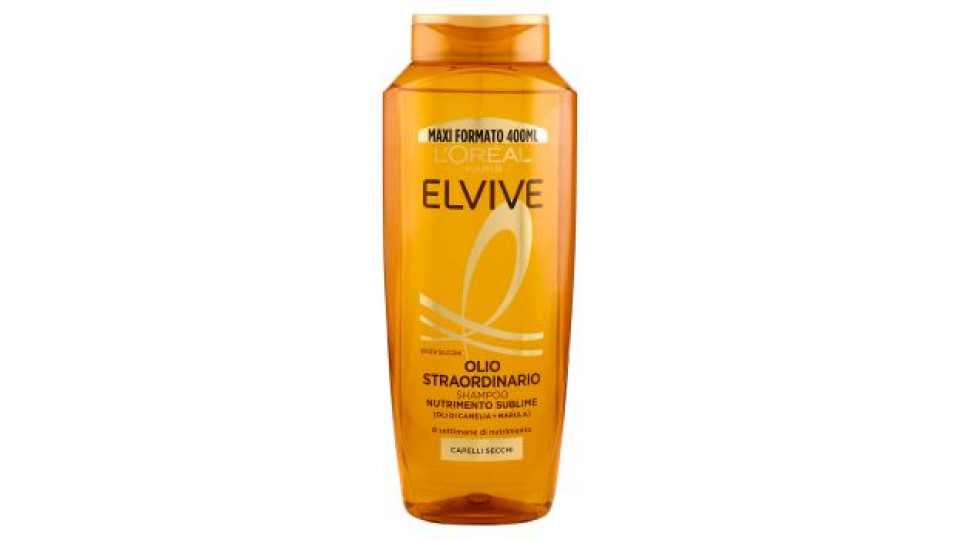 Elvive Olio Straordinario Shampoo Nutrimento Sublime, per Capelli Secchi 300 ml
