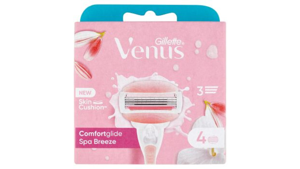 Gillette Venus Rasoio Donna Comfortglide Spa Breeze a 3 Lame, 1 Manico + 2 Lamette Donna