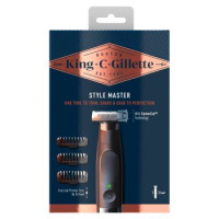 King C Gillette Beard Trimmer Pro Regolabarba, Rasoio Elettrico Uomo + 2 Pettini + 1 Spazzolina di p