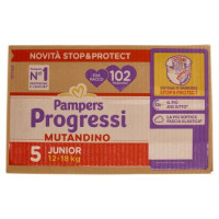 Pampers Progressi Mutandino Junior, 68 Pannolini, Taglia 5 (12-18 Kg)