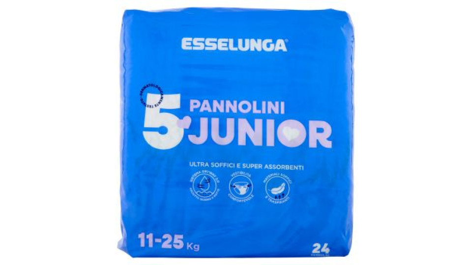 Esselunga, Baby pannolini taglia 5 junior (11-25 Kg)