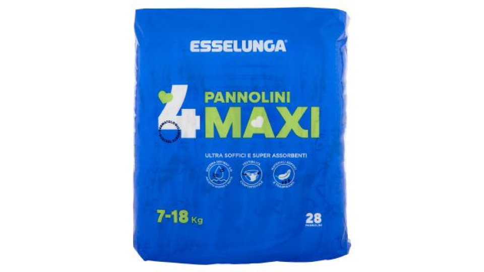 Esselunga, Baby pannolini taglia 4 maxi (7-18 Kg)