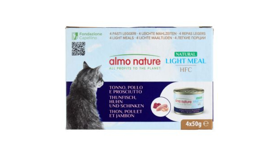 almo nature Natural Light Meal HFC Tonno, Pollo e Prosciutto 4 x 50 g