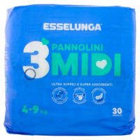 Esselunga, Baby pannolini taglia 3 midi (4-9 Kg)