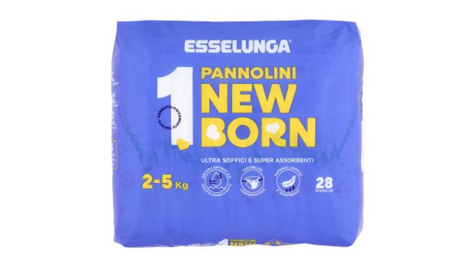 Esselunga, Baby Pannolini taglia 1 newborn (2-5 Kg)