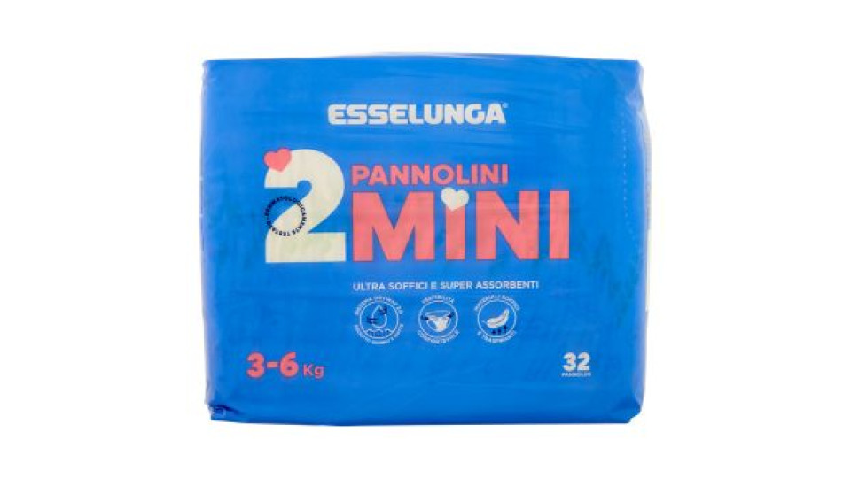 Esselunga, Baby pannolini taglia 2 mini (3-6 Kg)