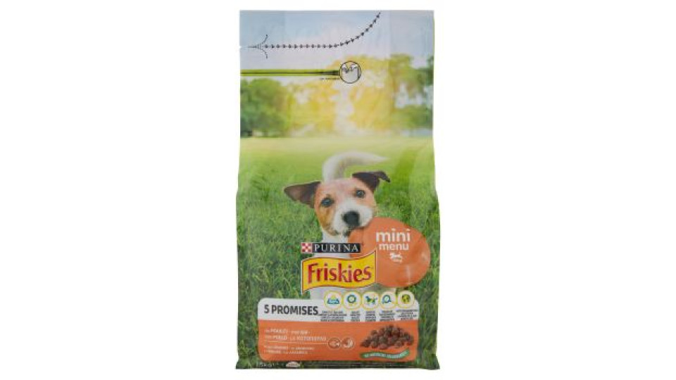 PURINA FRISKIES Cane MiniMenù Con pollo e verdure 1,5 Kg