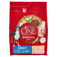 PURINA ONE Medium/Maxi Active Ricco in Pollo con Riso 2,5 kg