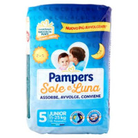 Pampers, Sole e Luna taglia 5 junior (11-25 Kg) conf. 36 +