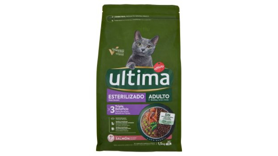 ultima Cat Sterilizzati Adulto 1-10 Anni con Salmone 1,5 kg