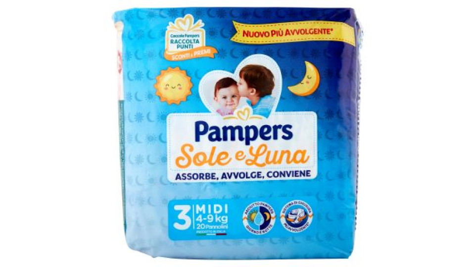 Pampers Sole e Luna 3 midi 4-9 kg