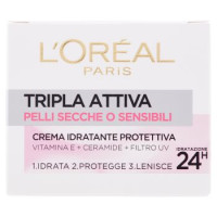 L'Oréal Paris Tripla Attiva Pelli Secche o Sensibili Crema idratante protettiva