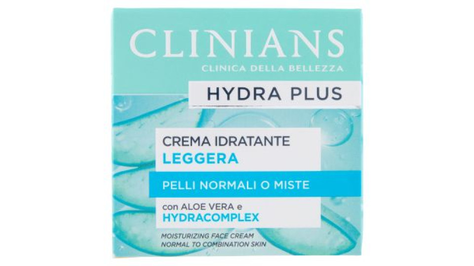 Clinians Hydra Plus Crema Idratante Leggera Pelli Normali o Miste