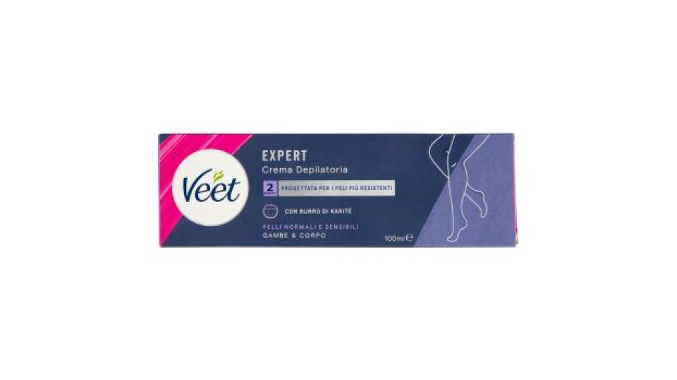 Veet Crema Depilatoria Gambe e Corpo Expert Pelli Normali e Sensibili 100 ml