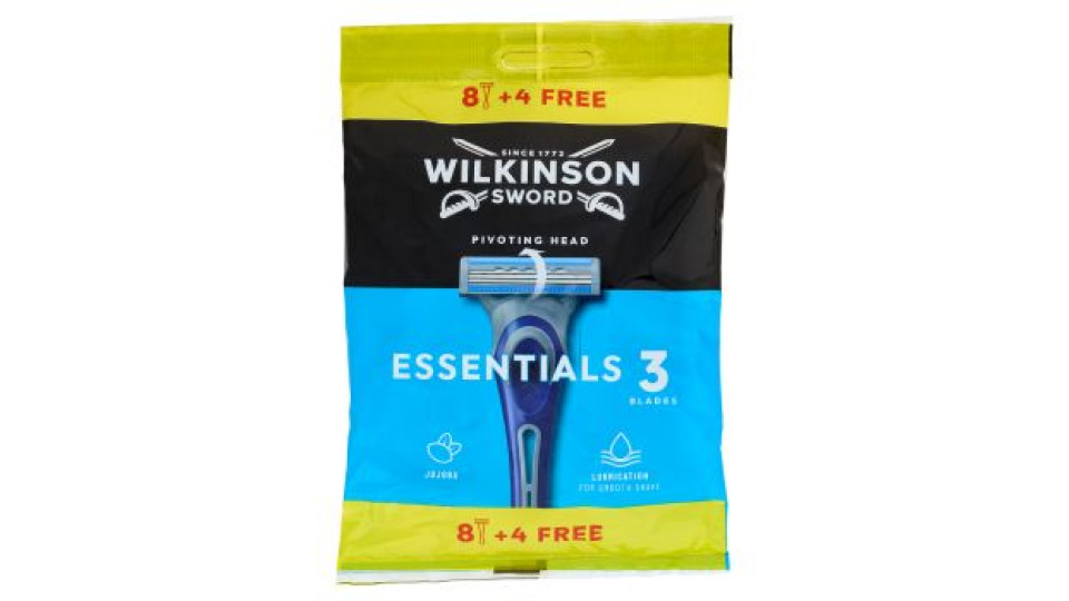 Wilkinson Sword Rasoio usa&getta Essentials 3 8+4