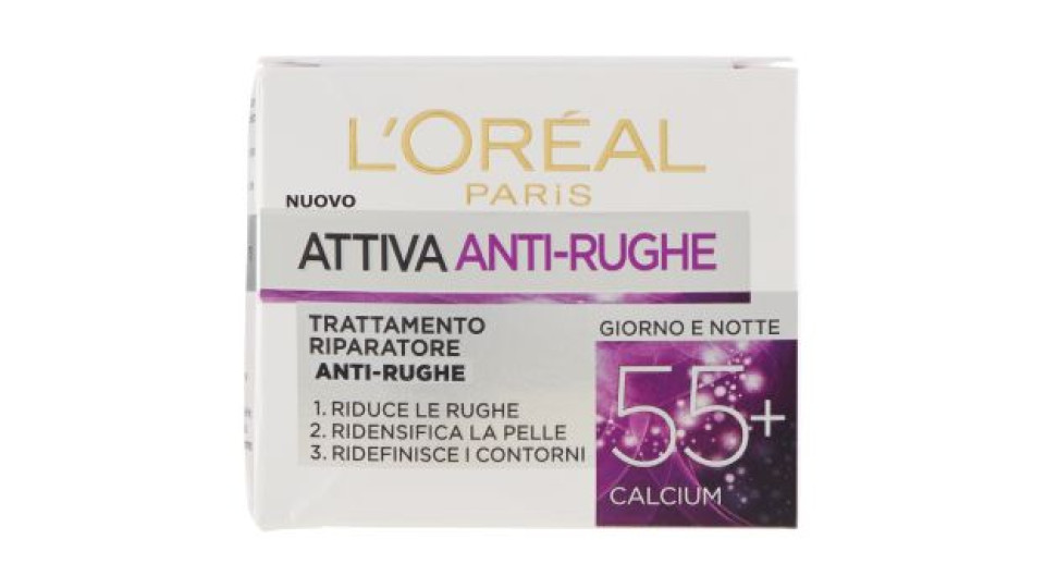 L'Oréal Paris Attiva Anti-Rughe 55+ Trattamento Riparatore Anti-Rughe Giorno e Notte