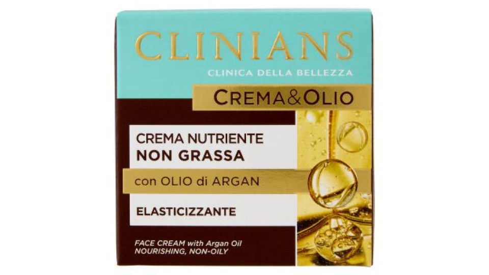 Clinians Crema&Olio Crema Nutriente Non Grassa con Olio di Argan