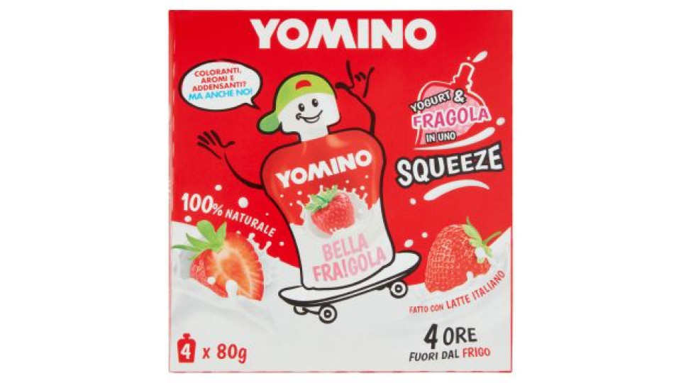 Yomino 100% Naturale Fragola 4 x 80 g