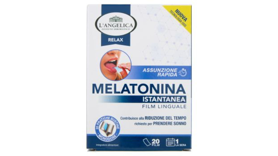 L'Angelica Relax Melatonina Istantanea 20 Film Linguale 1,2 g