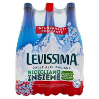 6 ACQUA LEVISSIMA INTENSAMENTE FRIZZANTE BOTTIGLIA 30%VEGETALE, 1l x 6