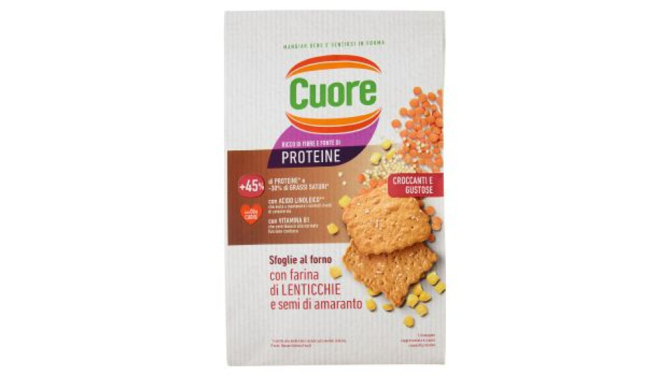 Cuore Sfoglie Al Forno Con Farina Di Lenticchie E Semi Di Amaranto 170 G