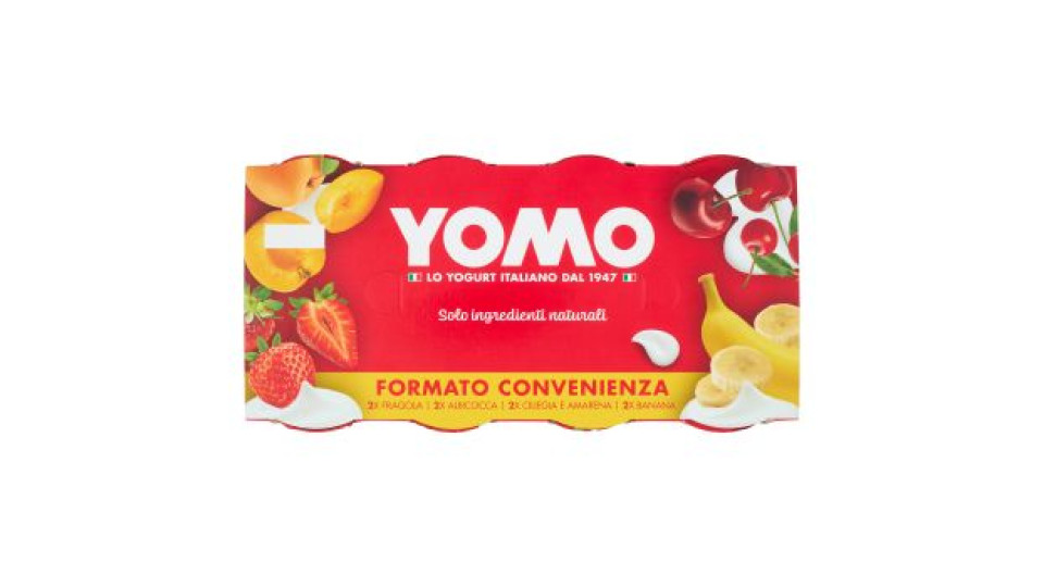 Yomo Fragola, Albicocca, Ciliegia E Amarena, Banana 8 X 125 G