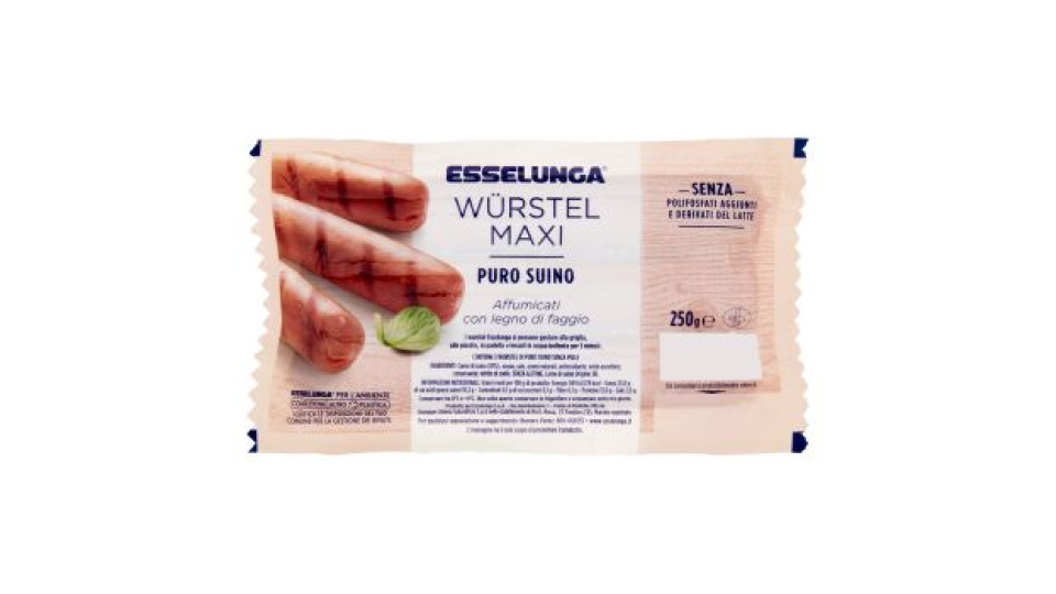 Esselunga, Würstel maxi puro suino