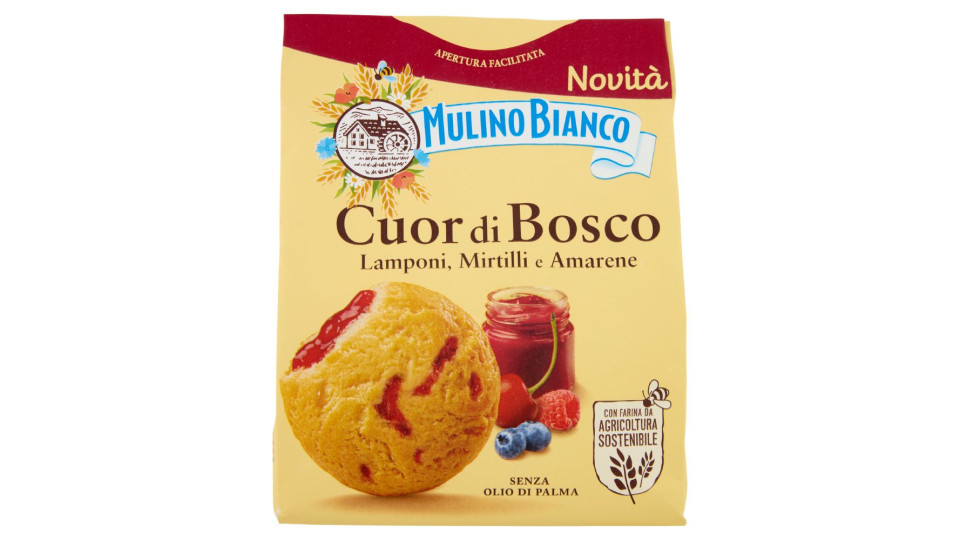 Mulino Bianco Cuor Di Bosco Con Farcitura Ai Lamponi, Mirtilli Ed Amarene 300 G