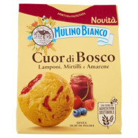 Mulino Bianco Cuor Di Bosco Con Farcitura Ai Lamponi, Mirtilli Ed Amarene 300 G