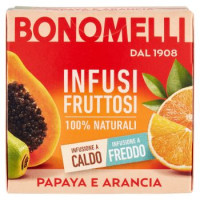 Bonomelli Infusi Fruttosi 100% Naturali Papaya E Arancia 12 Filtri 24 G