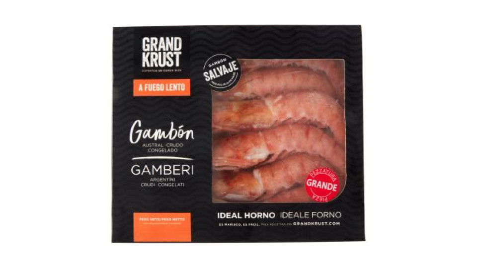 Grand Krust Gamberi Argentini Crudi Congelati Pezzatura Media 400 G