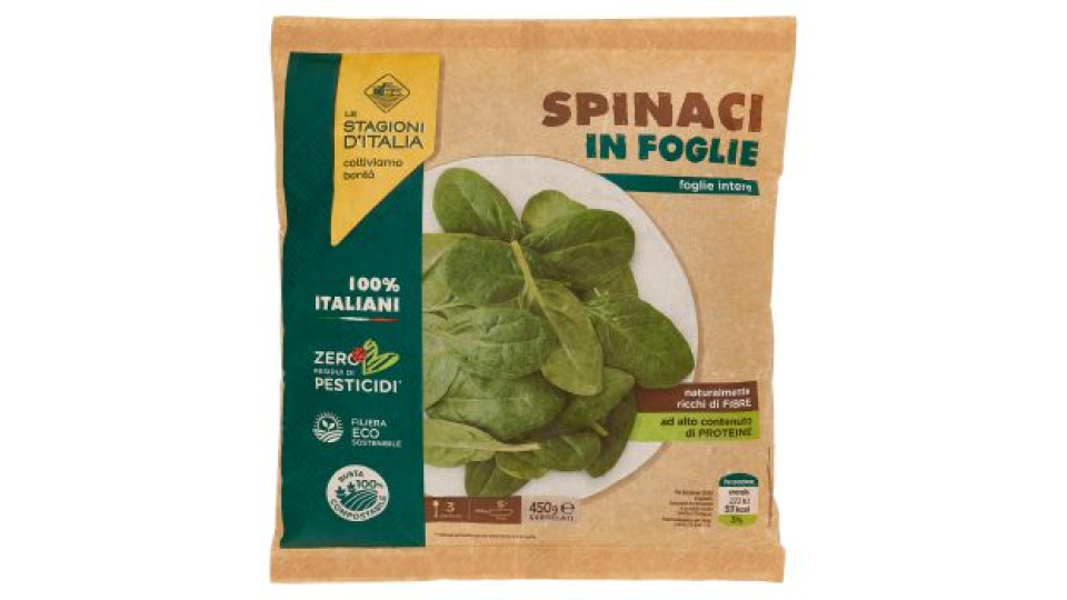 Le Stagioni D'italia Spinaci In Foglie Surgelati 450 G