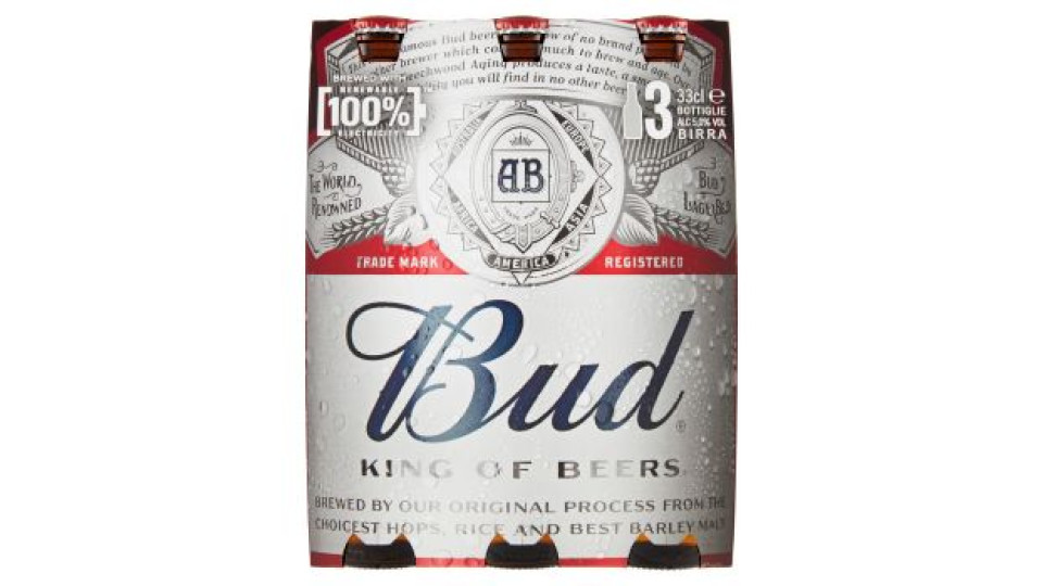 Bud Birra Lager Americana Bottiglia 3x33cl